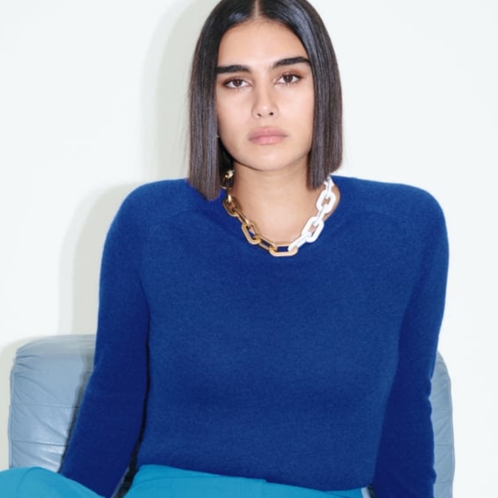 ZARA Cobalt Blue Knit Sweater (XL)